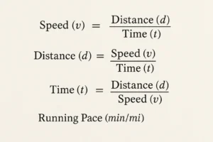 Mathematics Formulas used for Miles Per Hour Calculator
