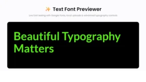 Featured image for Text Font Previewer Tool